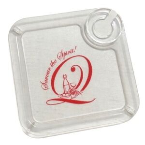 4 Plastic Cocktail Plate with Wine Glass Holders